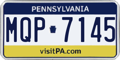 PA license plate MQP7145