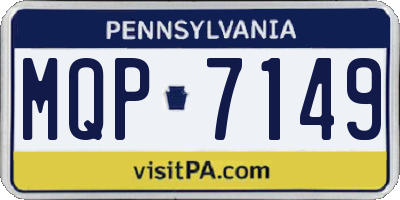 PA license plate MQP7149