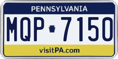 PA license plate MQP7150