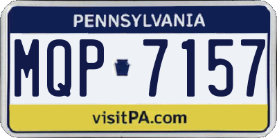 PA license plate MQP7157