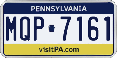 PA license plate MQP7161