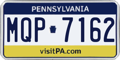 PA license plate MQP7162