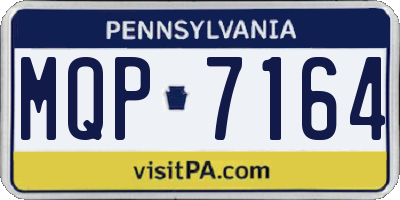 PA license plate MQP7164