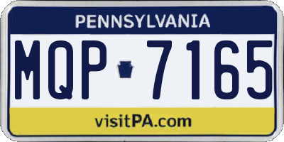 PA license plate MQP7165