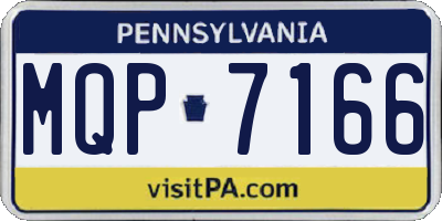 PA license plate MQP7166