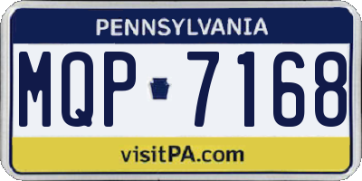 PA license plate MQP7168