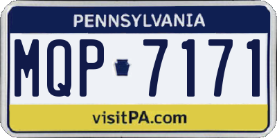PA license plate MQP7171