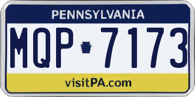 PA license plate MQP7173