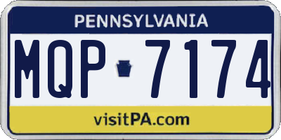 PA license plate MQP7174
