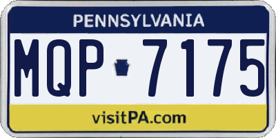 PA license plate MQP7175
