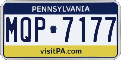 PA license plate MQP7177