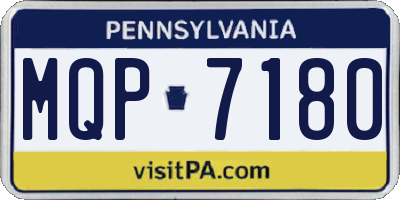 PA license plate MQP7180