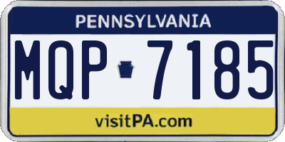 PA license plate MQP7185