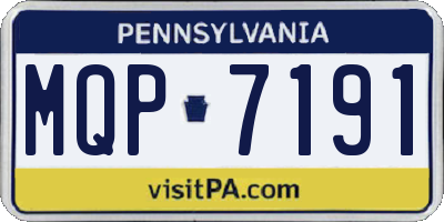PA license plate MQP7191