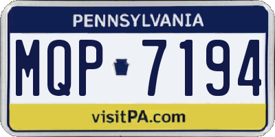 PA license plate MQP7194