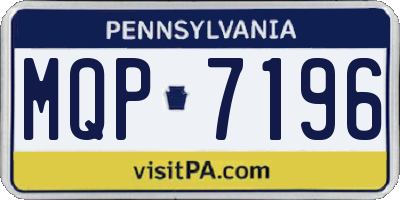 PA license plate MQP7196