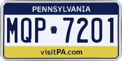 PA license plate MQP7201