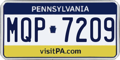 PA license plate MQP7209