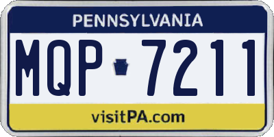PA license plate MQP7211