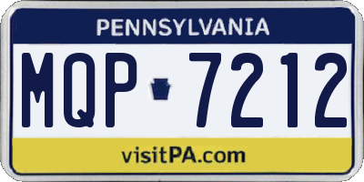 PA license plate MQP7212