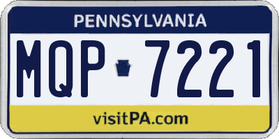 PA license plate MQP7221
