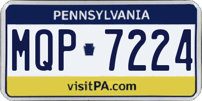 PA license plate MQP7224