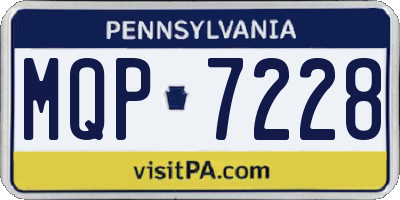 PA license plate MQP7228