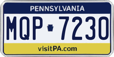 PA license plate MQP7230