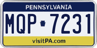 PA license plate MQP7231