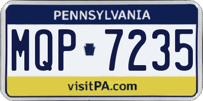 PA license plate MQP7235