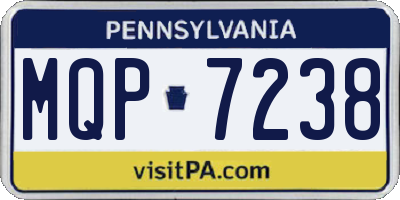 PA license plate MQP7238