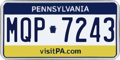 PA license plate MQP7243