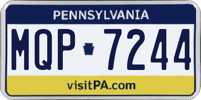 PA license plate MQP7244