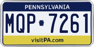 PA license plate MQP7261