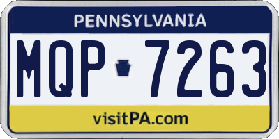 PA license plate MQP7263