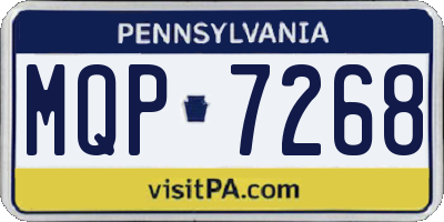 PA license plate MQP7268