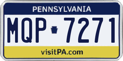 PA license plate MQP7271