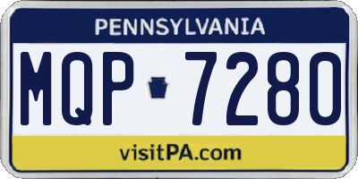 PA license plate MQP7280