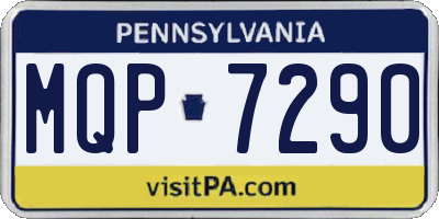 PA license plate MQP7290