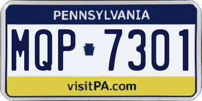 PA license plate MQP7301
