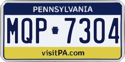 PA license plate MQP7304