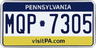 PA license plate MQP7305