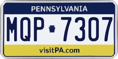 PA license plate MQP7307