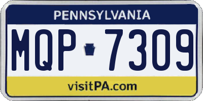 PA license plate MQP7309