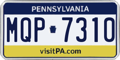 PA license plate MQP7310
