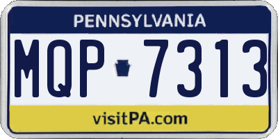 PA license plate MQP7313