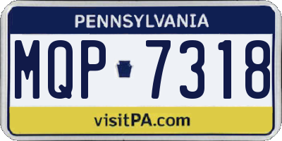 PA license plate MQP7318