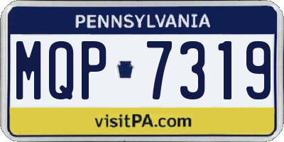 PA license plate MQP7319