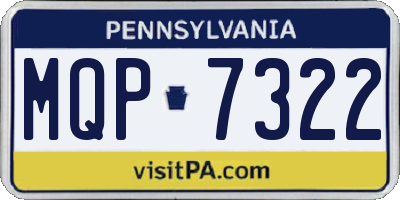PA license plate MQP7322
