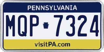 PA license plate MQP7324